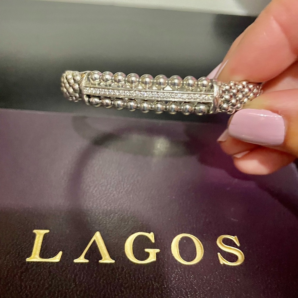 Lagos Caviar Spark Diamond Bracelet. - Picture 2 of 4